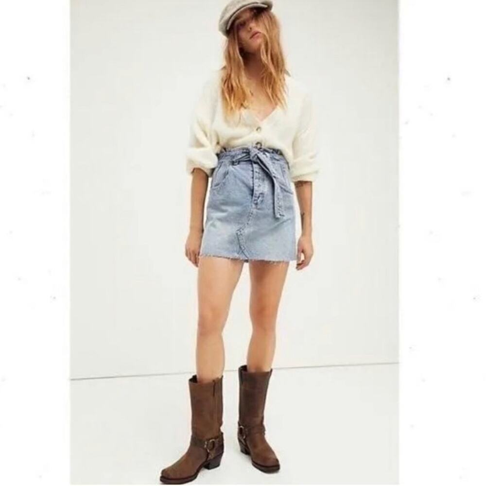 Free People East of Eden Belted Mini Skirt